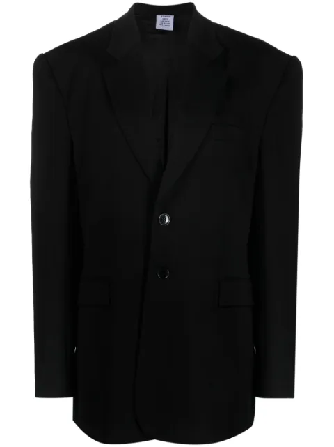 VETEMENTS padded shoulders single-breasted blazer