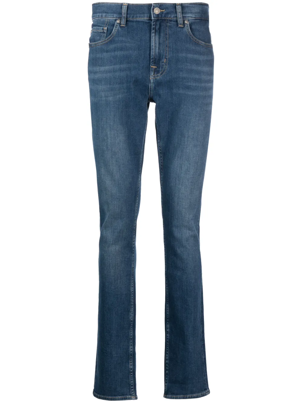 7 For All Mankind low-waist straight-leg jeans - Blue