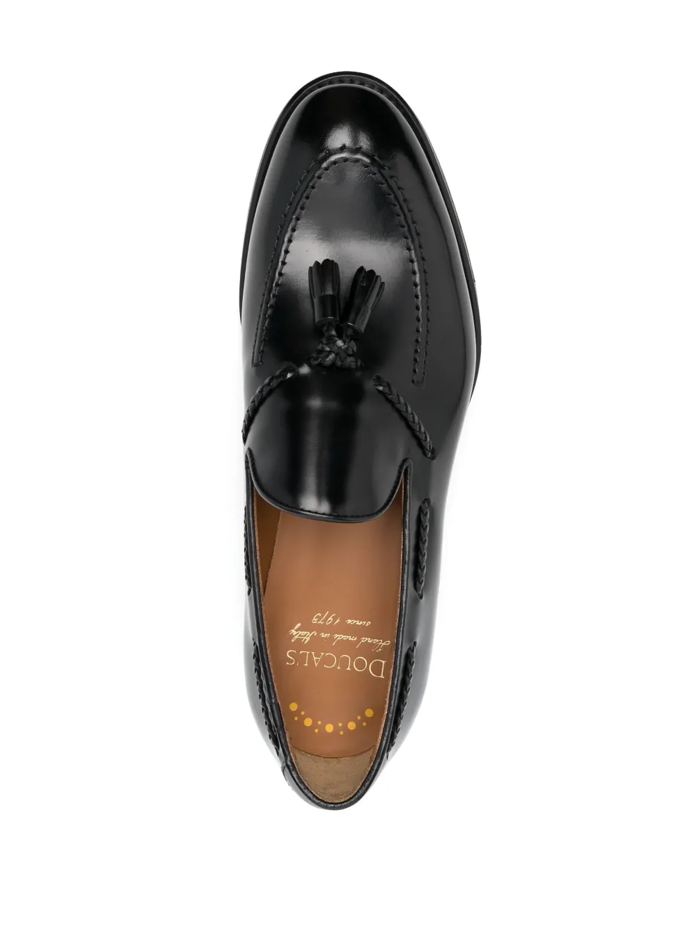 フラットシューズ Doucal's Black Leather Loafers With Durable Rubber Sole Doucal's Black Leather Loafers With Durable Rubber Sole Flat