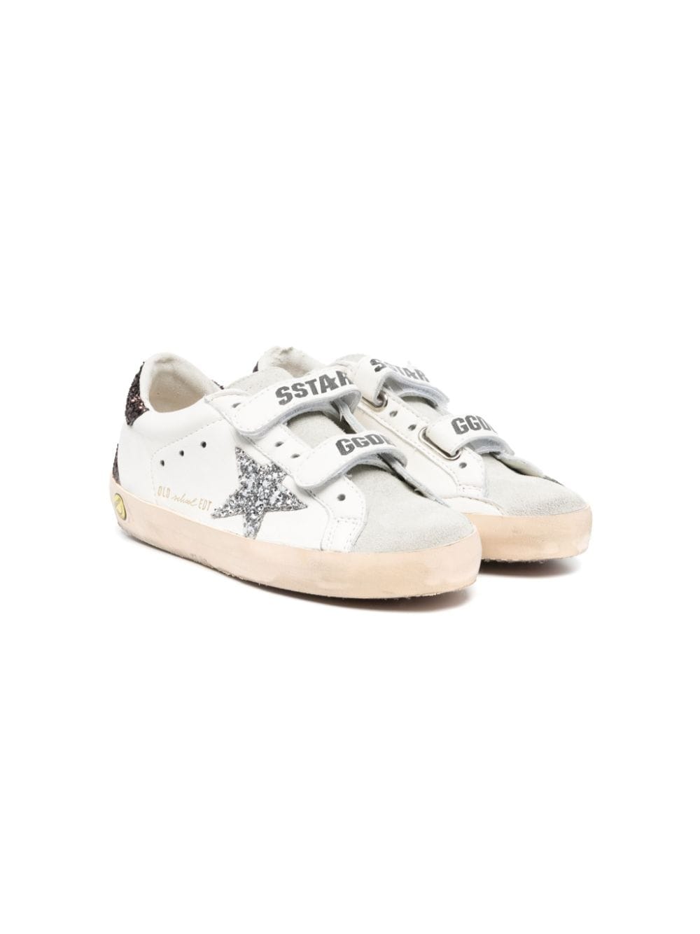Golden Goose Old School Touch-strap Sneakers In 白色