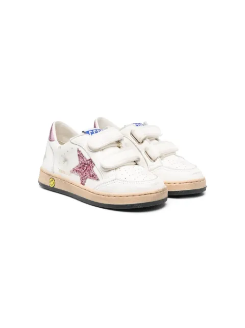 Golden Goose Kids Ball Star Strap glitter-detail sneakers