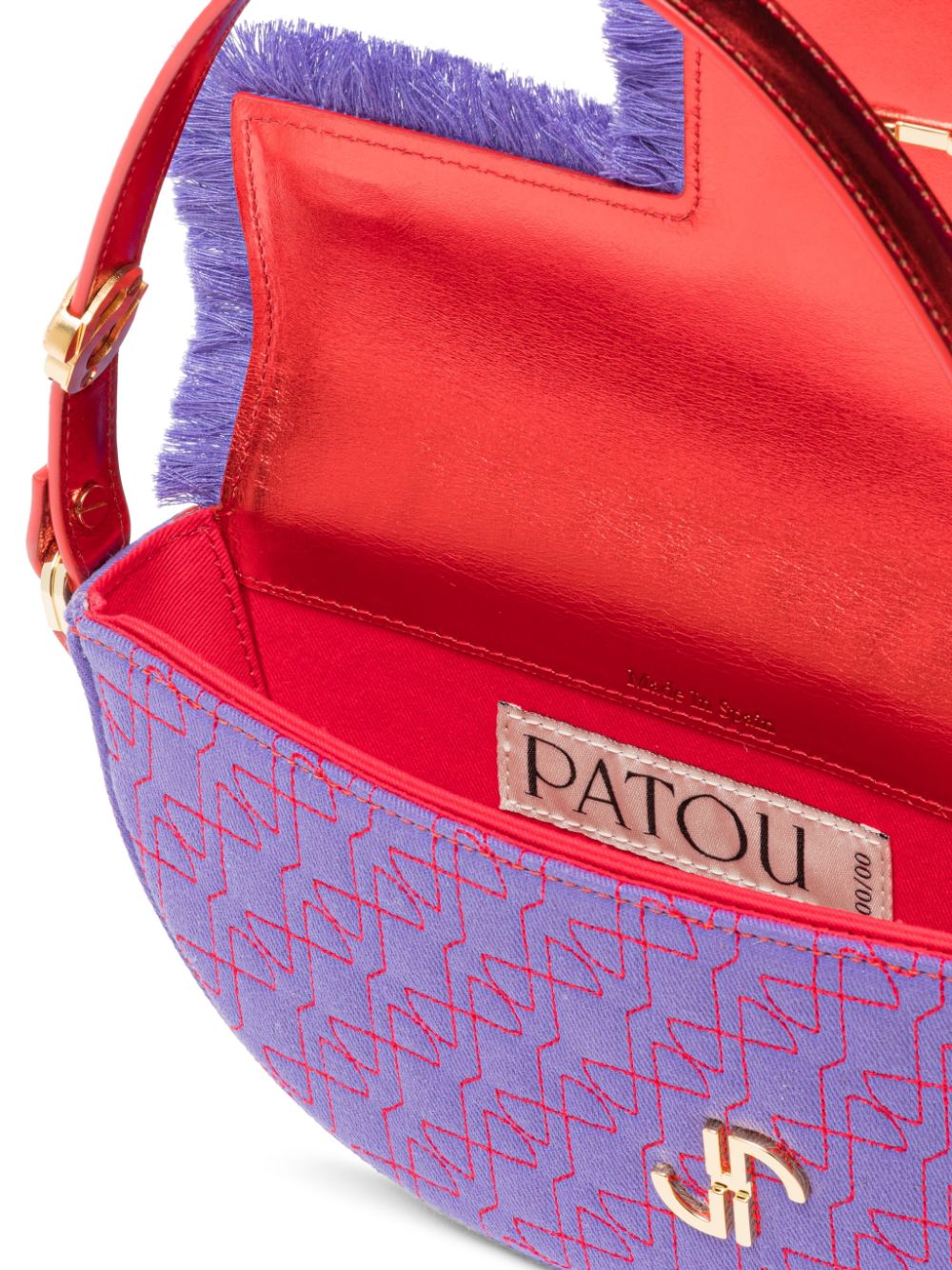Shop Patou X Sita Le Petit  Shoulder Bag In Purple