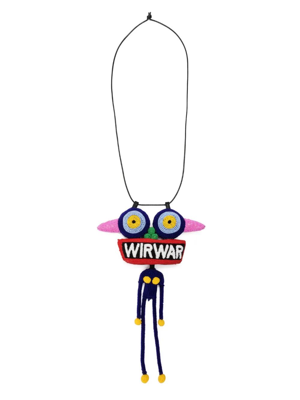 Walter Van Beirendonck Wirwar Doll beaded necklace - Blue
