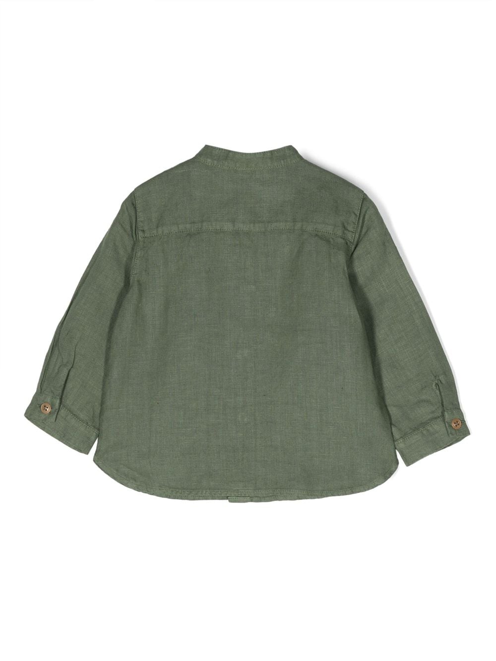 Zhoe & Tobiah long-sleeve buttoned linen shirt - Groen