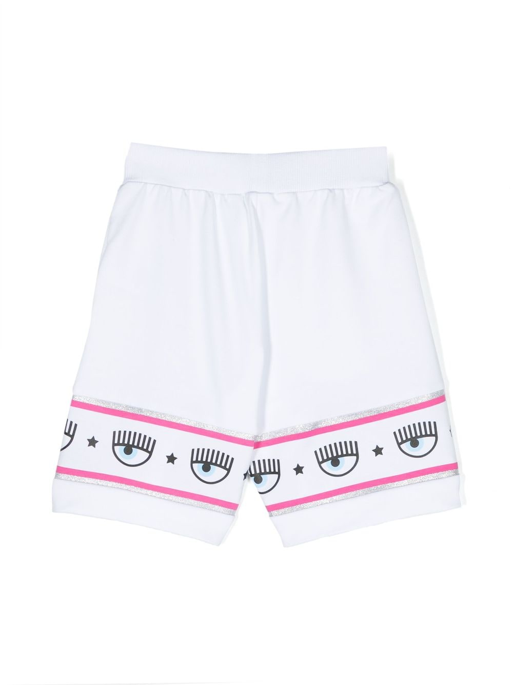 Shop Chiara Ferragni Logo-tape Casual Shorts In White