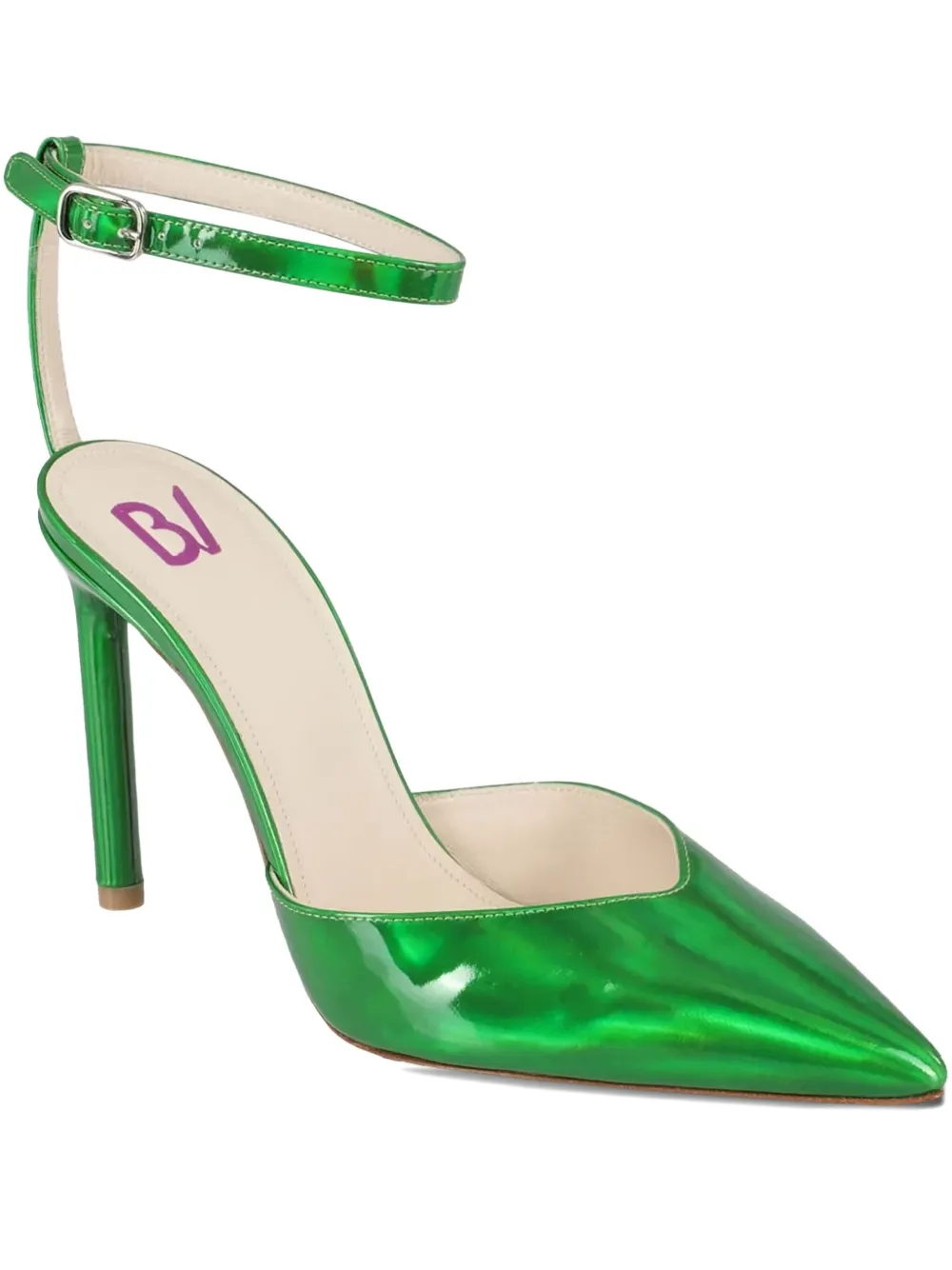 BETTINA VERMILLON 105mm Erin glossy-finish pumps - Green