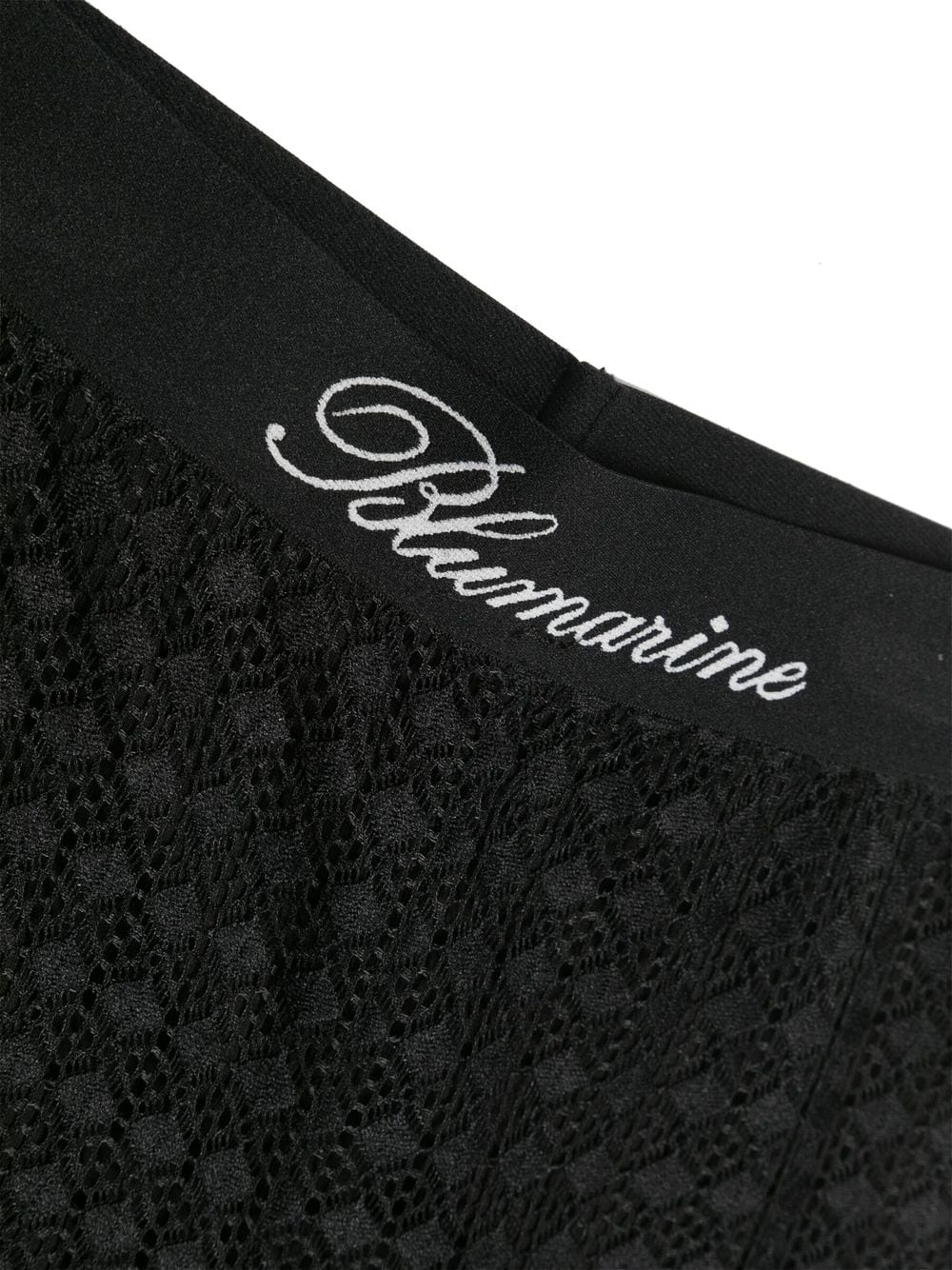 Shop Miss Blumarine Crochet-knit Flared Trousers In Black