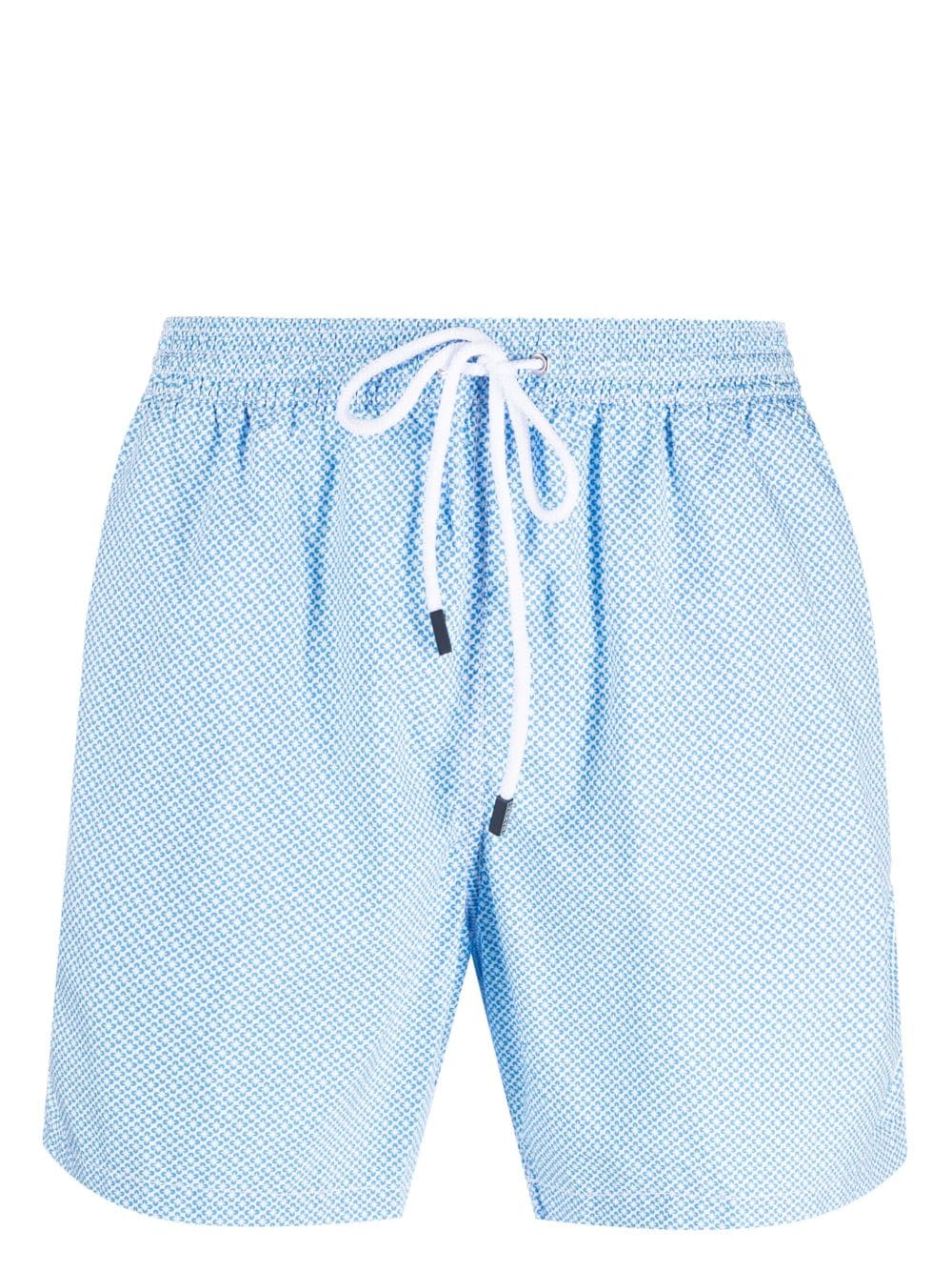 Barba Graphic-print Swim Shorts In Blau