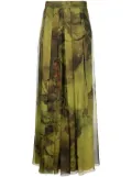 Alberta Ferretti graphic-print skirt - Green