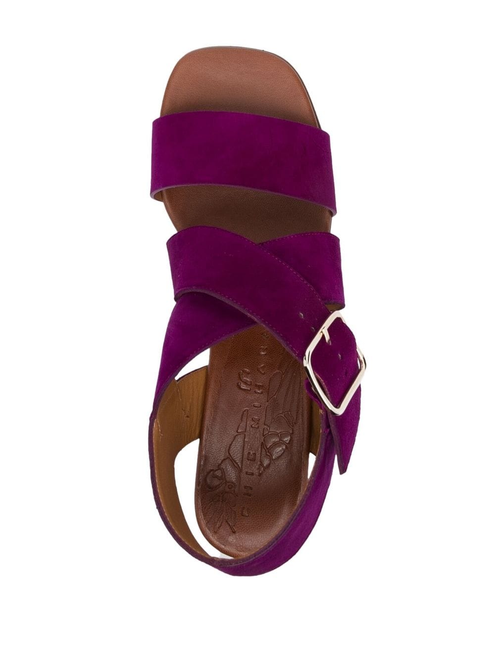 Shop Chie Mihara Quisael 50mm Crossover-strap Sandals In Violett