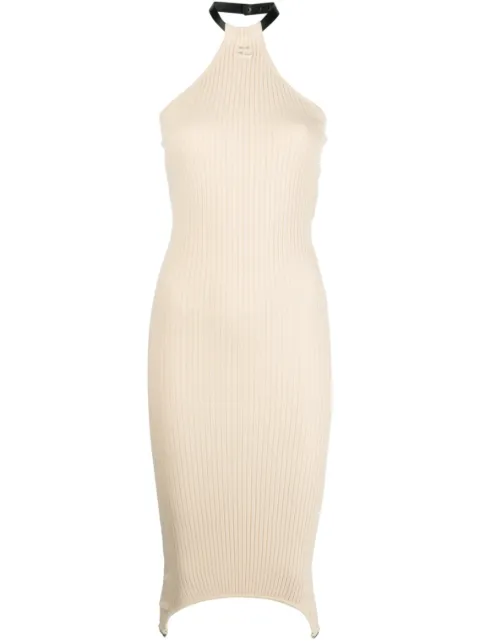 Courrèges ribbed-knit halterneck dress