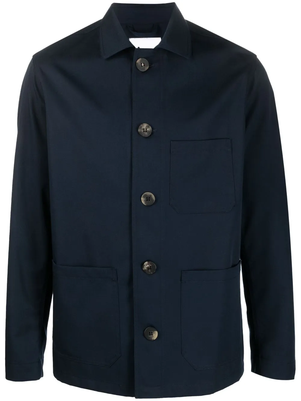 Doppiaa Stand-up Collar Cotton Jacket In Blue