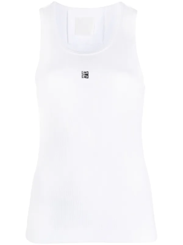 Givenchy 4Gロゴプレート ノースリーブトップ | ホワイト | FARFETCH JP