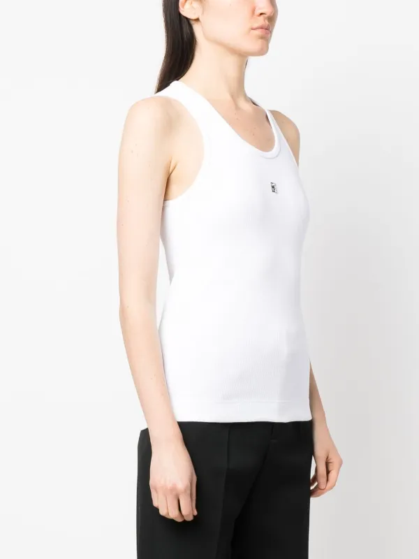 Givenchy 4Gロゴプレート ノースリーブトップ | ホワイト | FARFETCH JP