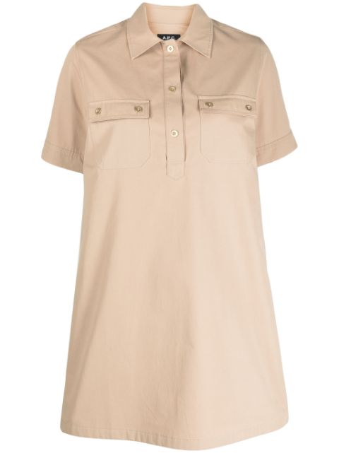 A.P.C. short-sleeve shift dress Women