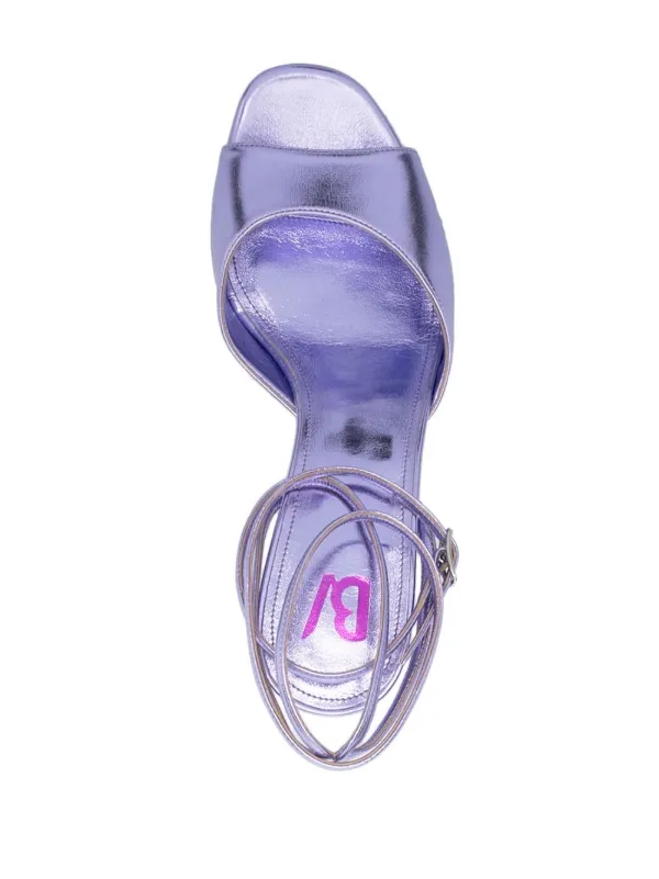 サンダル・ミュール Bettina Vermillon llic Purple Janet Sandal Model BETTINA VERMILLON Janet Laminated faux-leather Platform