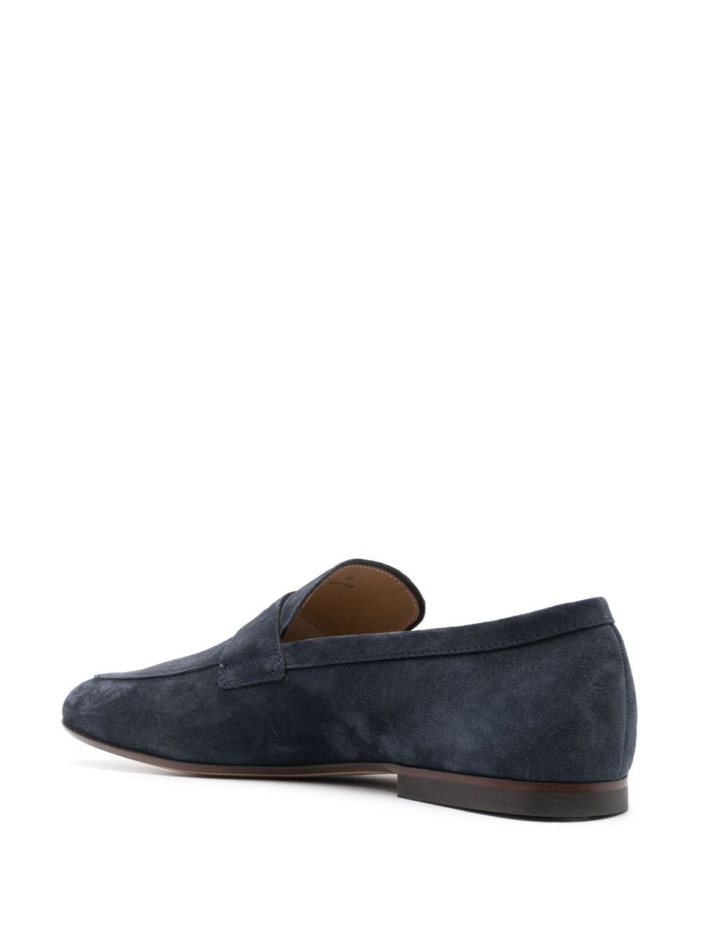 Shop Tod's Suede Slip-on Loafers In Blau