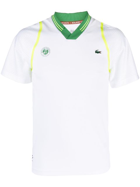 Lacoste Roland Garros logo-patch polo shirt
