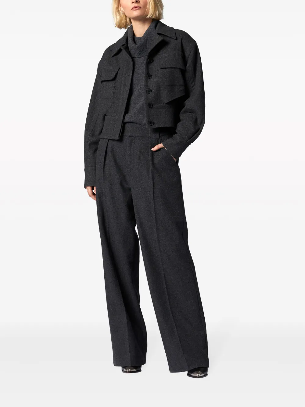 Equipment Gabrielle wool jacket - Grijs