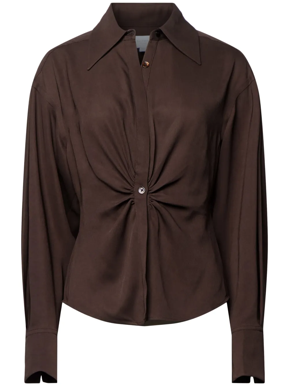 Equipment Bennett blouse met lange mouwen Bruin
