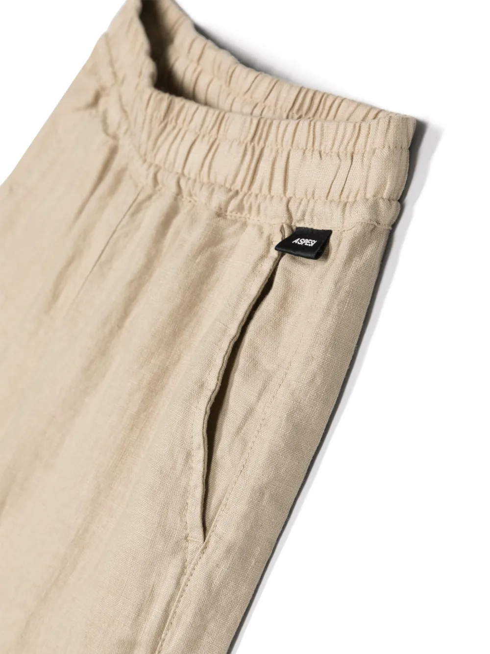 Shop Aspesi Elasticated-waistband Trousers In Neutrals