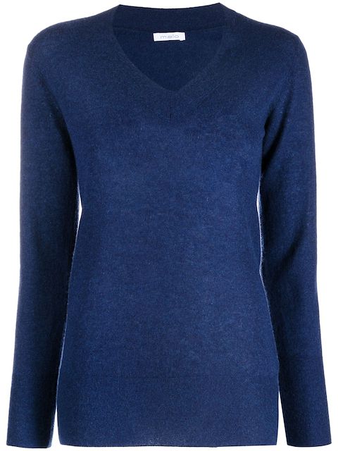 Malo Pullover mit V-Ausschnitt