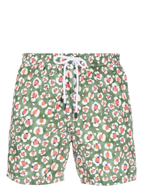 Barba - floral-print swim shorts