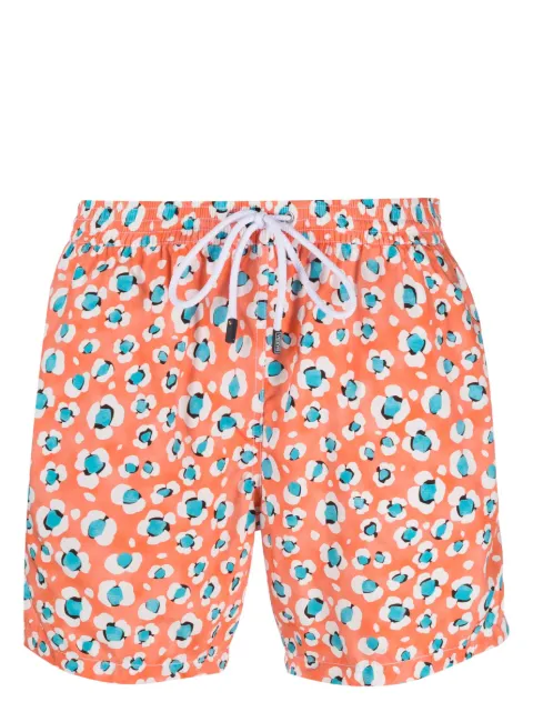 Barba - floral-print swim shorts