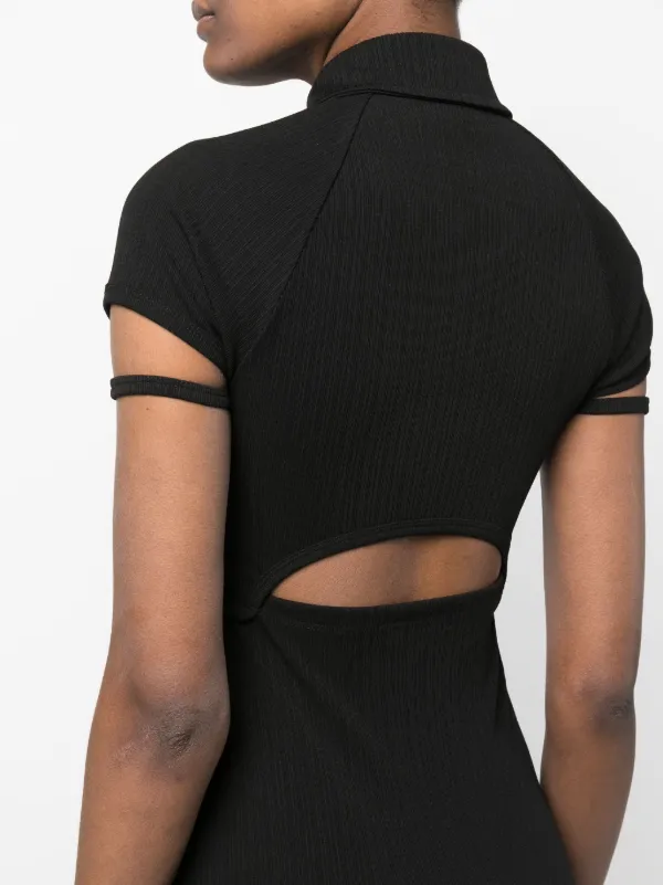 Helmut Lang mock neck short sleeved Cardigan Dress Farfetch