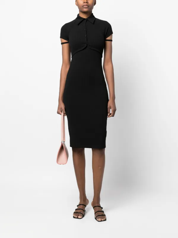 Mock neck short cheap sleeve dress