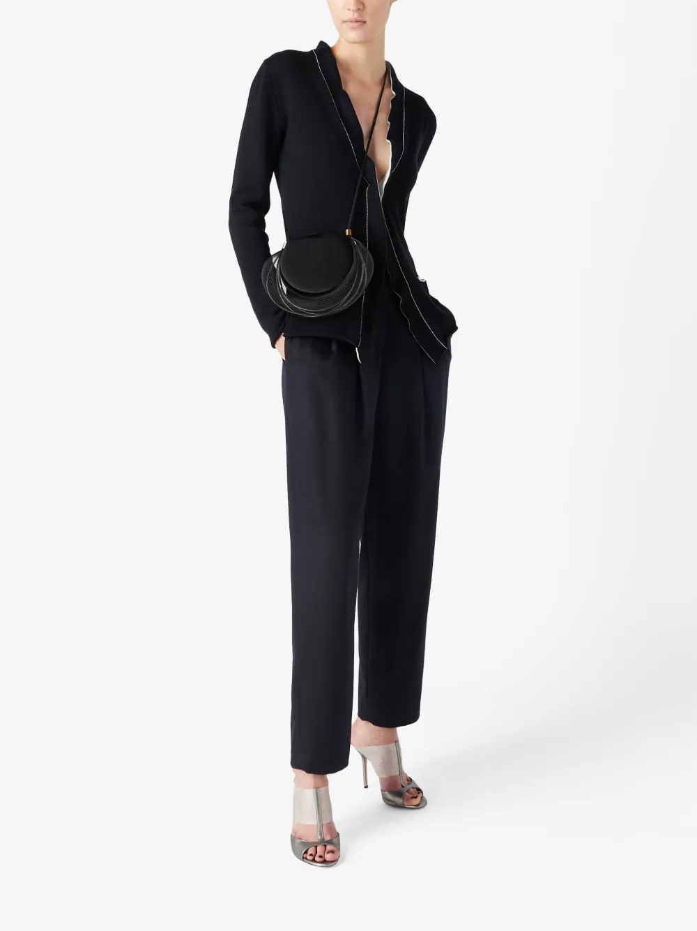Giorgio Armani Vest met contrasterende afwerking - Zwart