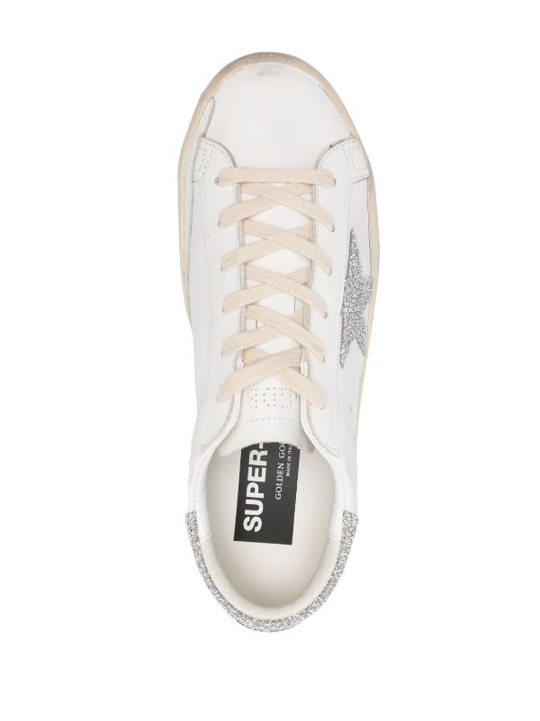 Golden goose superstar white silver online