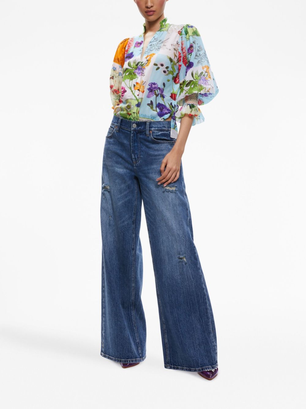 alice + olivia Blouse met pofmouwen - MAKE A STATEMENT