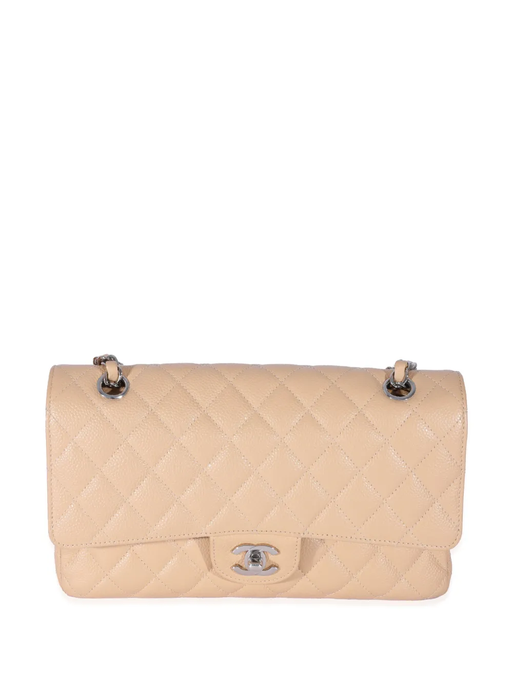 Click to view more detailed imagery on our partner's website Pre-owned Chanel 2018-2019 Double Flap Shoulder Bag In Neutrals