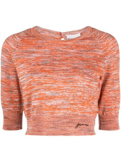 GANNI - cropped knitted top