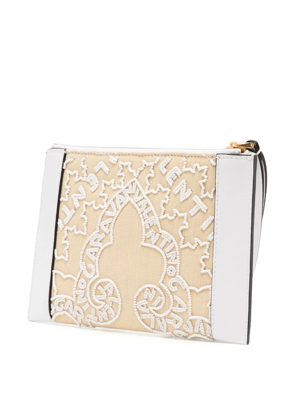 Valentino Garavani Clutch met logo Beige