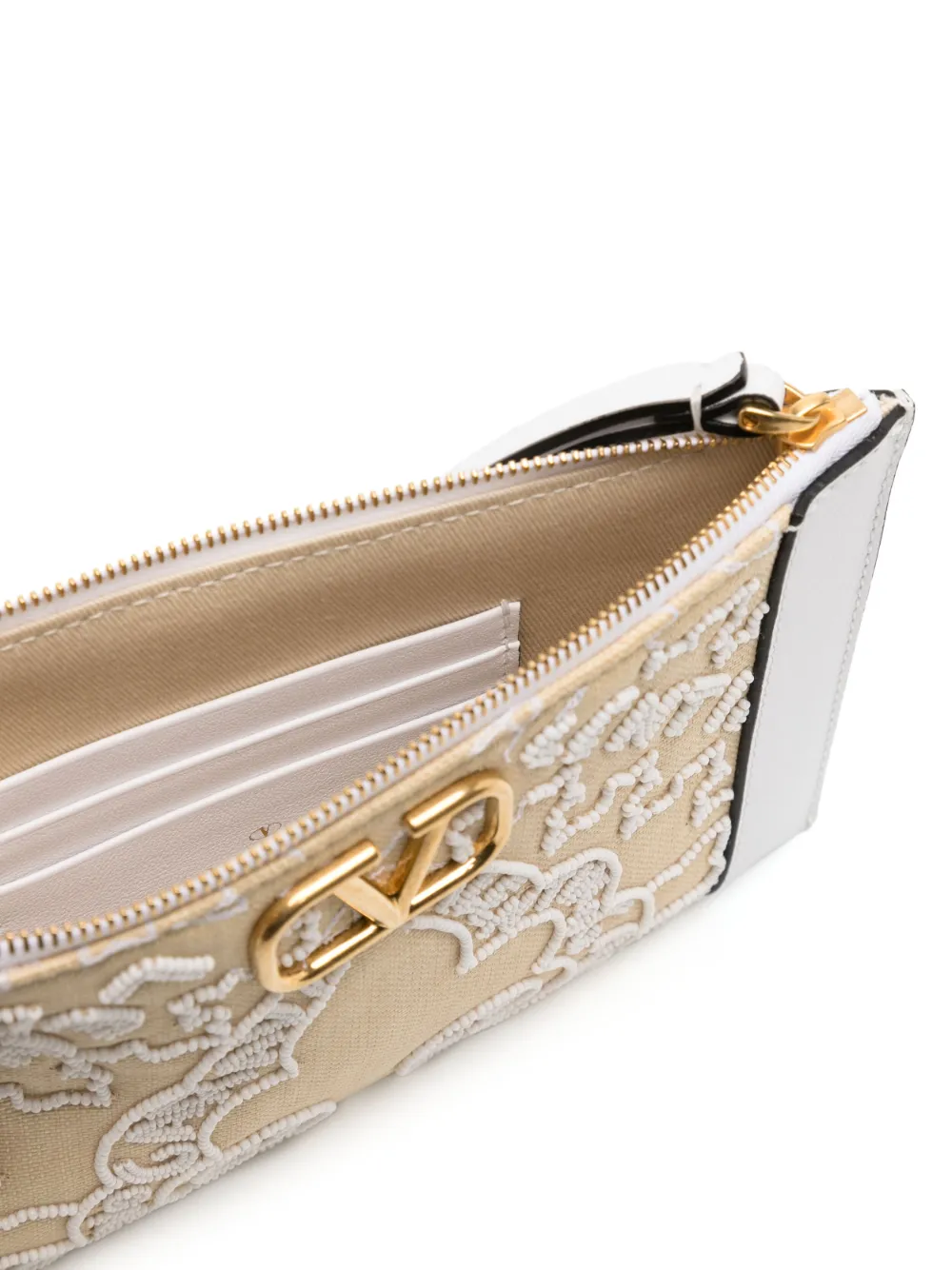 Valentino Garavani Clutch met logo Beige