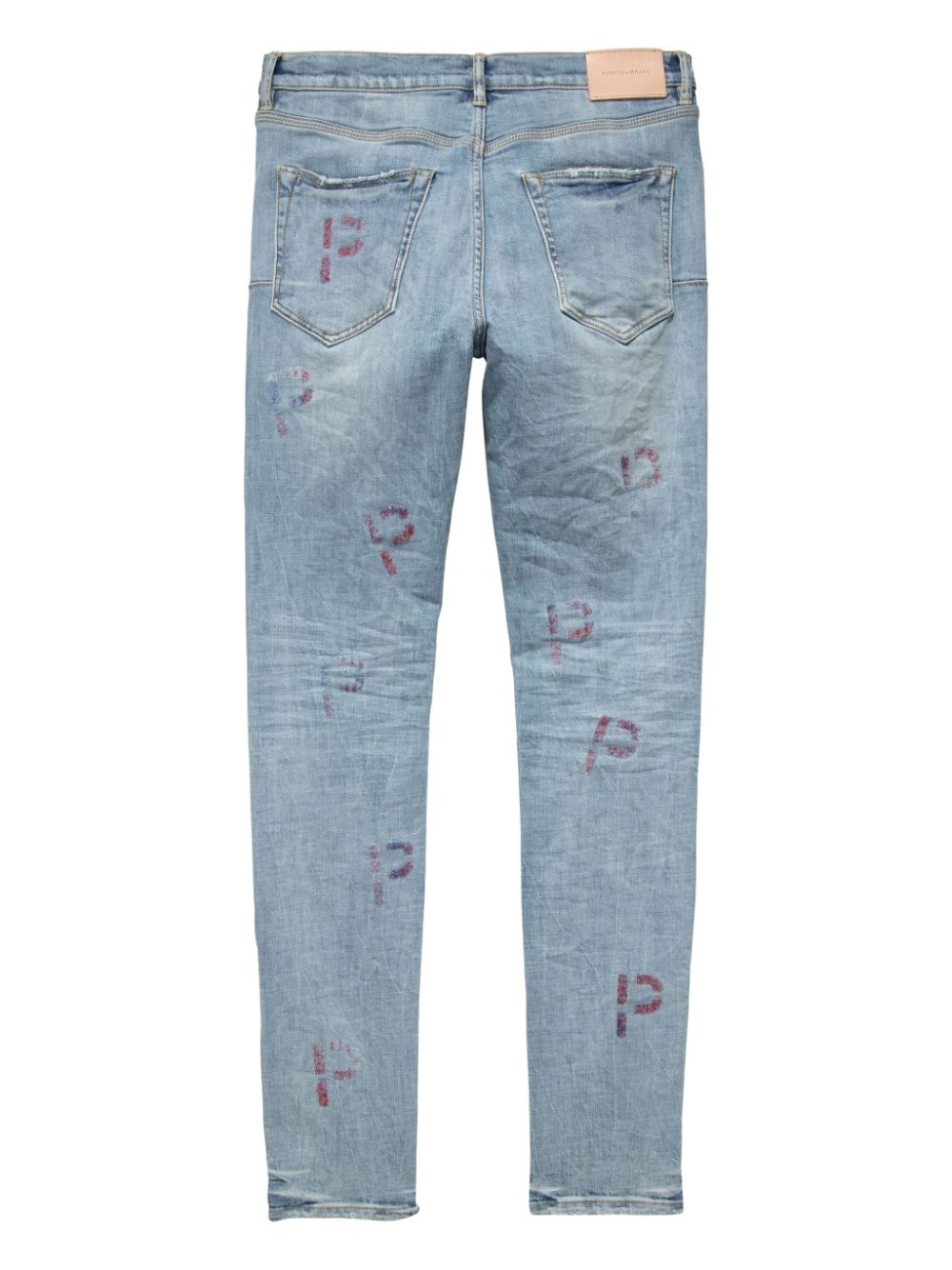 Purple Brand monogram-embroidered Slim Jeans - Farfetch