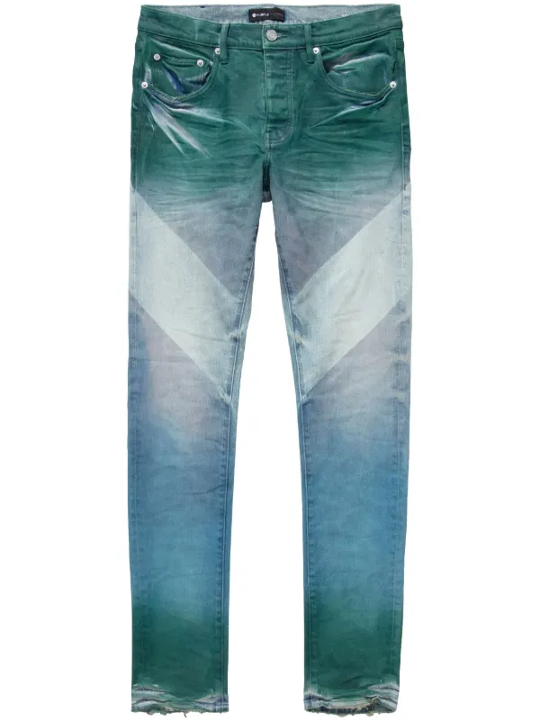 Purple Brand faded-effect low-rise Jeans | Blue | FARFETCH BH
