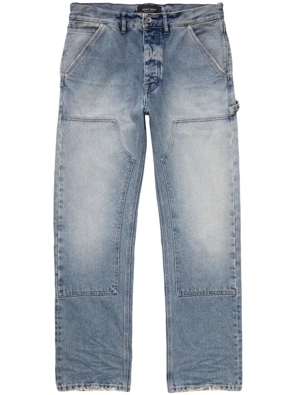 DHgate.com:Purple Brand Jeans Light Blue Knee Hole Slim