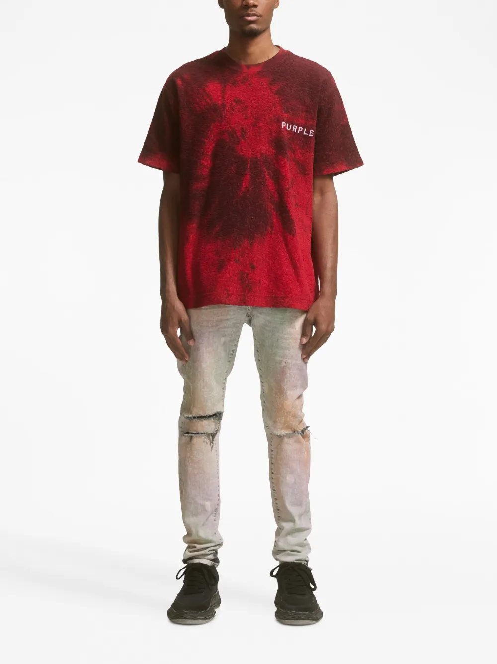 Purple Brand Jeans met acid-wassing - Blauw