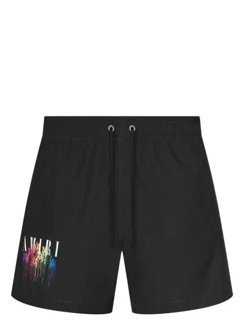 AMIRI Drip logo-print swimming trunks