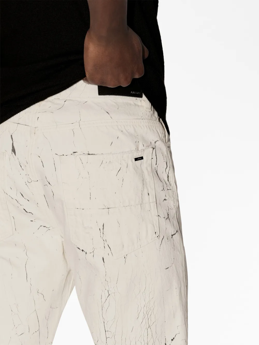 AMIRI Mud Crack straight-leg Jeans | White | FARFETCH