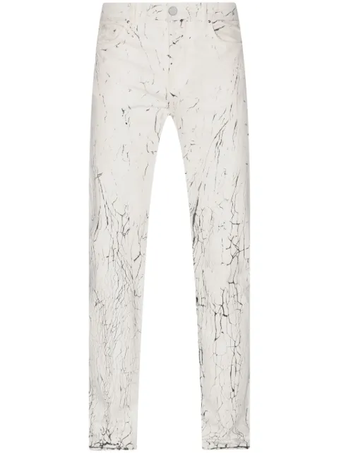 AMIRI jean Mud Crack à coupe droite