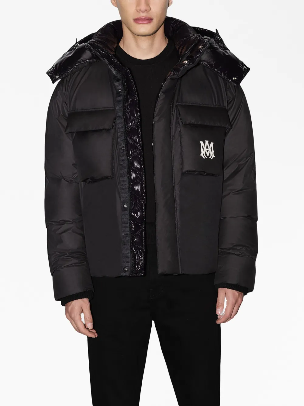 image 6 of amiri logo印花连帽蓬松夹克