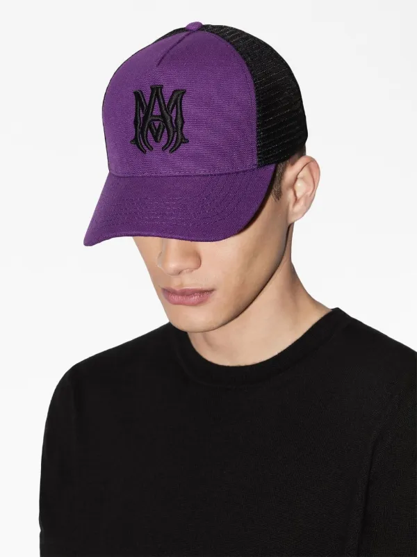 AMIRI logo-patch Trucker Cap | Purple | FARFETCH