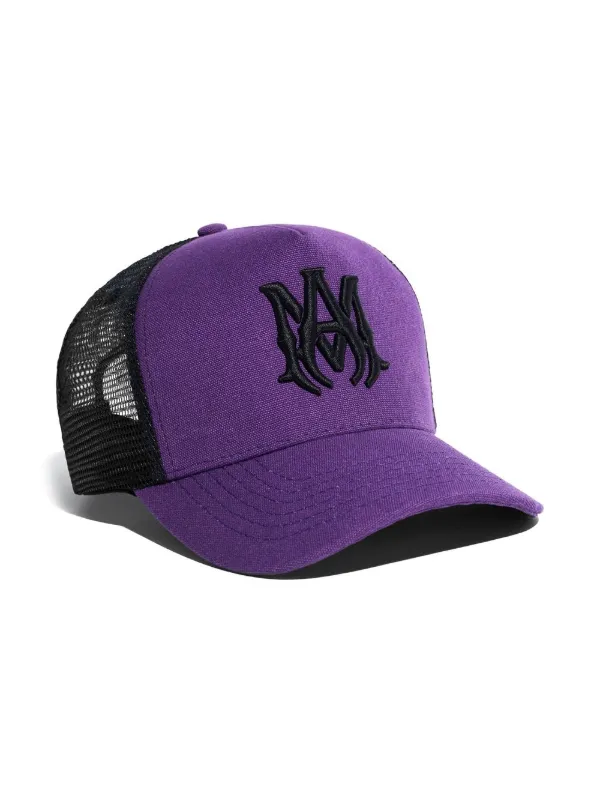 AMIRI logo-patch Trucker Cap | Purple | FARFETCH