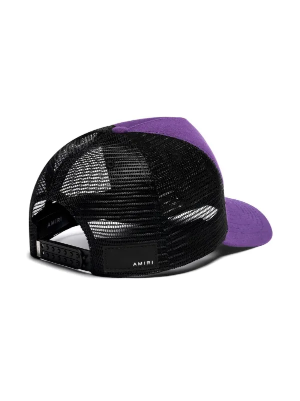 AMIRI メッシュキャップ パープル AMIRI logo-patch Trucker Cap | Purple | FARFETCH