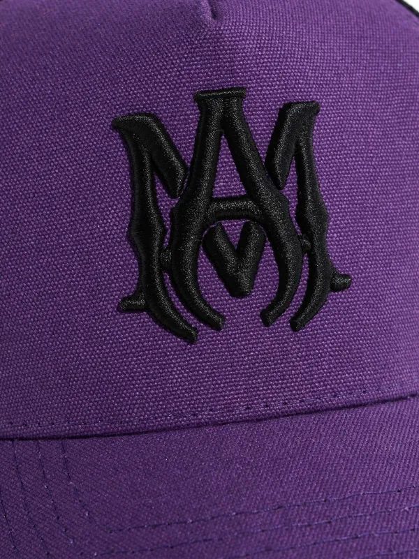 AMIRI logo-patch Trucker Cap | Purple | FARFETCH