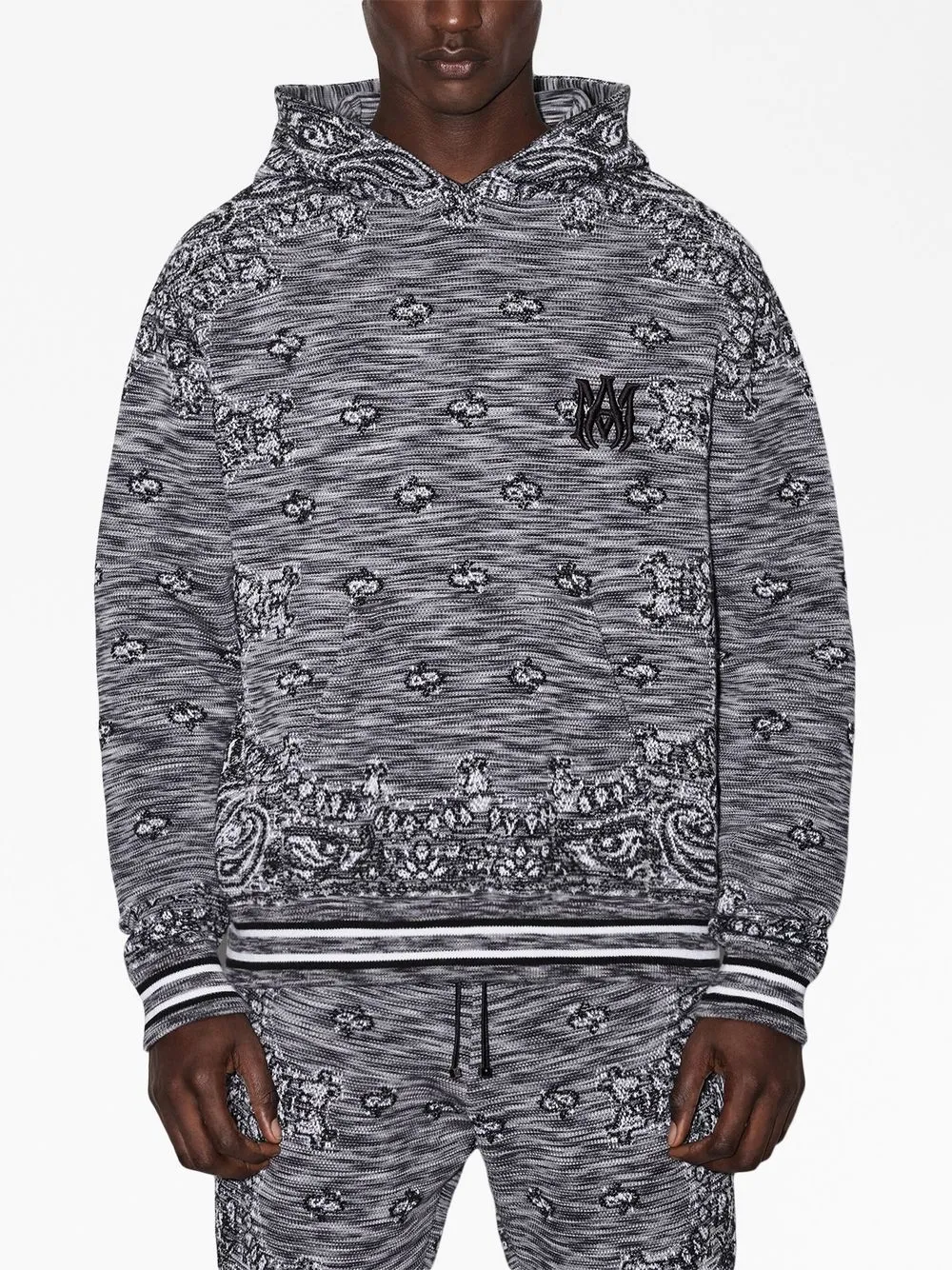 AMIRI Space Dye paisleyknit Hoodie Farfetch